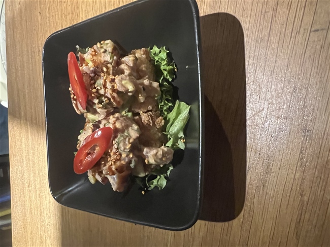 Fried crispy tuna rice